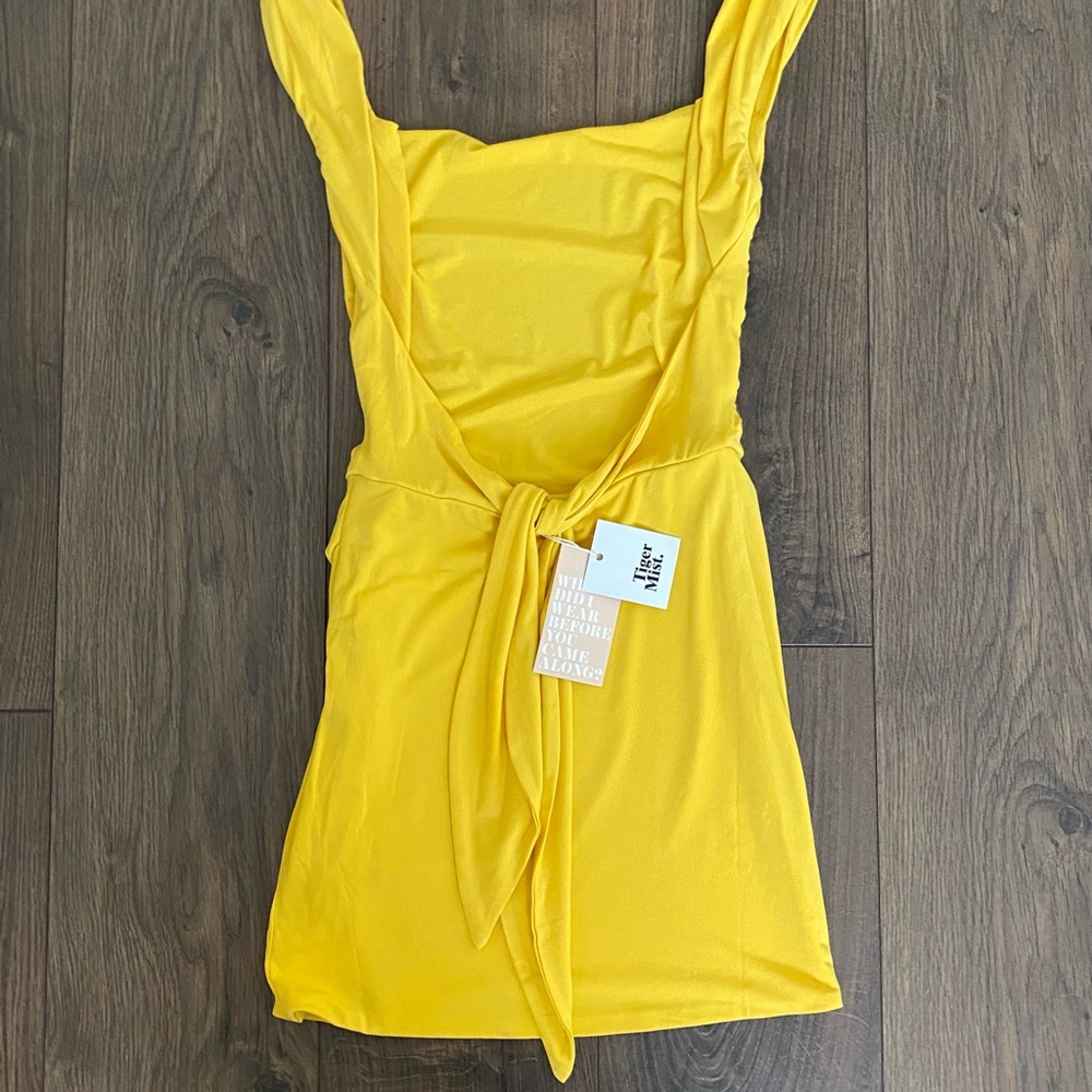 Tiger Mist Yellow Mini Dress - Picture 9 of 16